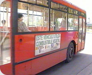Autobús con biodiesel